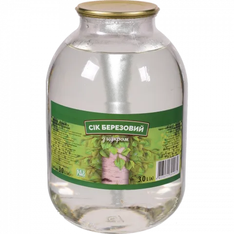 Сік Березовий з цукром 3 л скл.