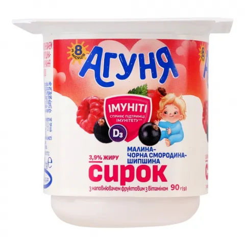 Сирок Агуня 3,9 90 г Імуніті Малина-чорна смородина-шипшина
