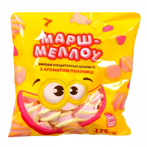 Маршмеллоу 7` 175 г з ароматом полуниці`