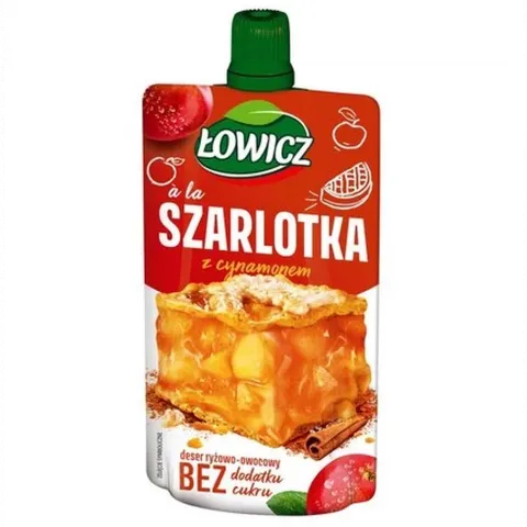 Пюре LOWICZ 100 г рисово-фруктове яблучний пиріг (Польща)