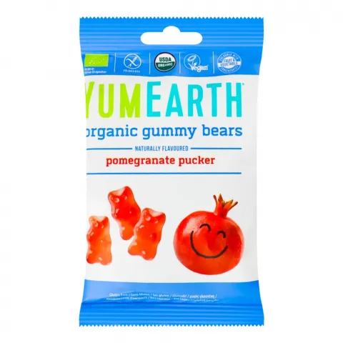 Цукерки YumEarth 50 г жувальні ведмедики Гранат органіч.
