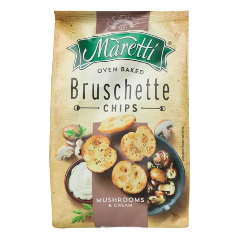 Сухарі-брускеті Maretti 140 г Гриби з сметаною(Болгарія)