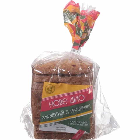 Хліб НД Житній з насінням на заквас. 400 г