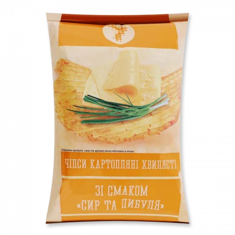 Чипси 7`110 г хвилястізі смакомсира з цибулею`