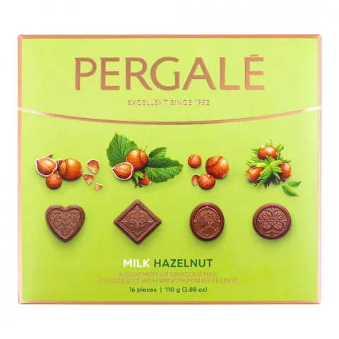 Цукерки PERGALE 110 г горіхова нач. в молочному шок. (Литва) И397