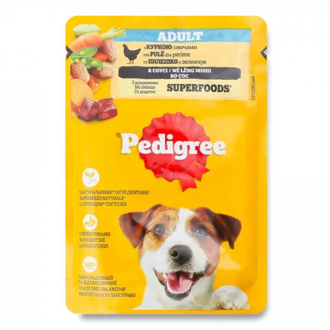 Корм д/собак Педігрі 100 г пак. курка з овочами в соусі