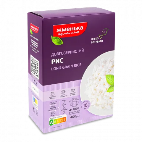 Рис Жменька 400 г карт. Східний довгозернистий