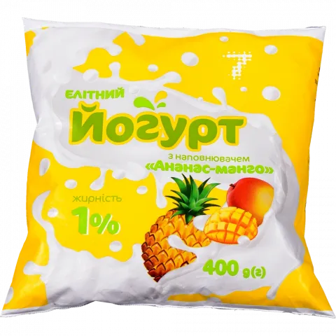 Йогурт 7` 400 г 1 п/е Ананас-манго`