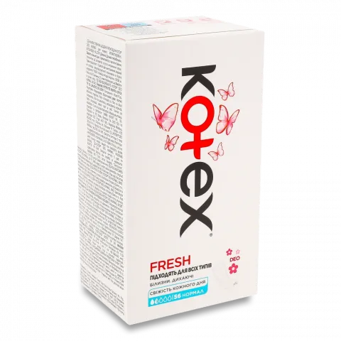 Прокладки щоден. Kotex 56 шт. Deo Нормал