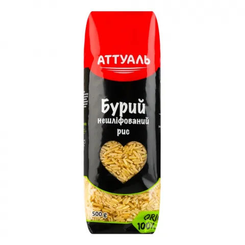 Рис Аттуаль 500 г Нешліфований бурий