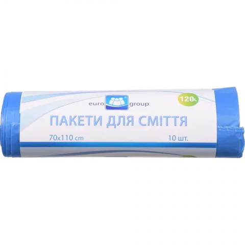Пакет д/сміття Єврогруп 120 л 10 шт.