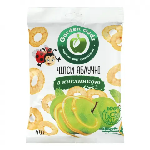 Чіпси яблучні з кислинкою Гадз 40 г
