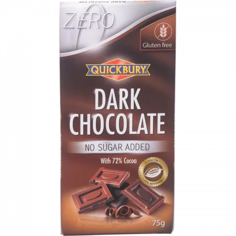 Шок Квікбері 75 г чорний 72 б/цукру (Німеччина)