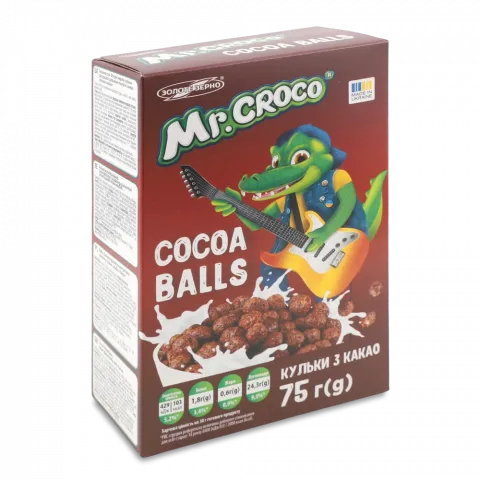 Сухий сніданок Зол. Зерно 75 г кульки шок.