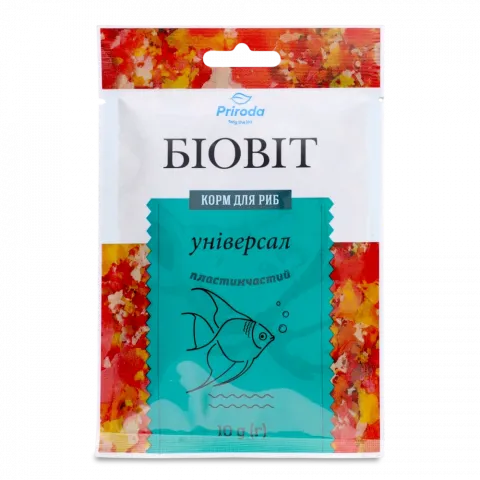 Корм Біовіт д/риб 10 г Універсал пластинчатий