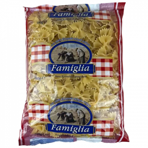 Макарони Famiglia 500 г Farfalle/бантики (Греція) И566