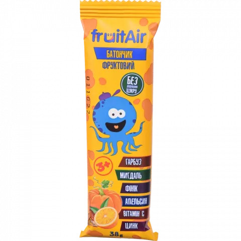 Батончик FruitAir 38 г Фінік з мигдалем та гарбузом
