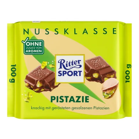 Шоколад Ritter Sport 100 г мол. з фісташками (Німеччина)