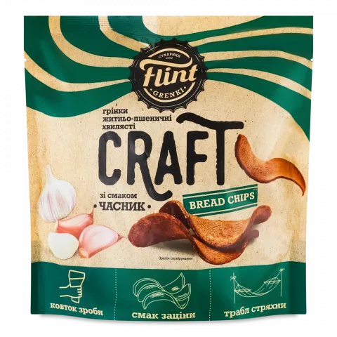 Грінки Flint Craft Grenki пшен.-житні 80/90 г Часник