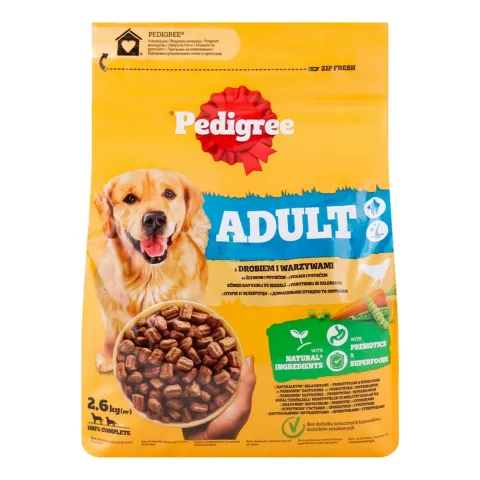 Корм д/собак Педігрі 2,6 кг з птицею та овочами