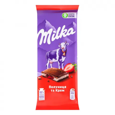 Шок Мілка 90 г полуниця