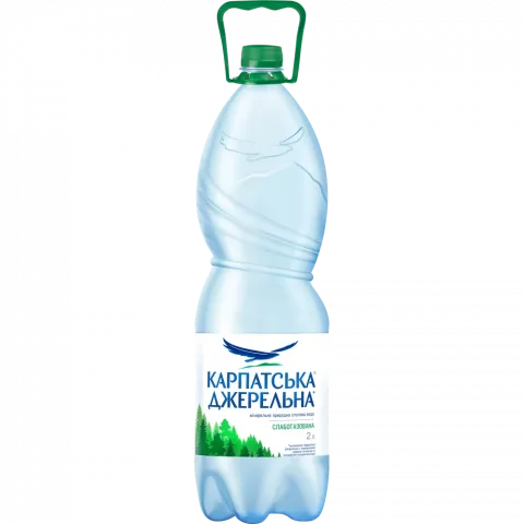 Вода Карпатська джерельна 2 л пл. сл./газ.