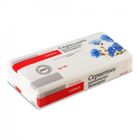 Серветки в кор. Рута 150 шт. косметичні білі