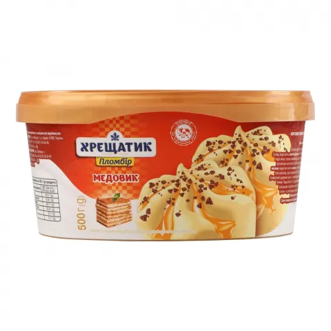 Морозиво Хрещатик 500 г пл. Медовик пломбір 15