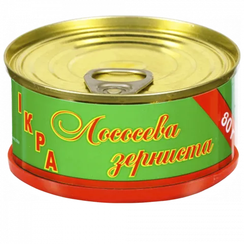 Ікра червона Лососева 80 г з/б 1 ґат. /510/413
