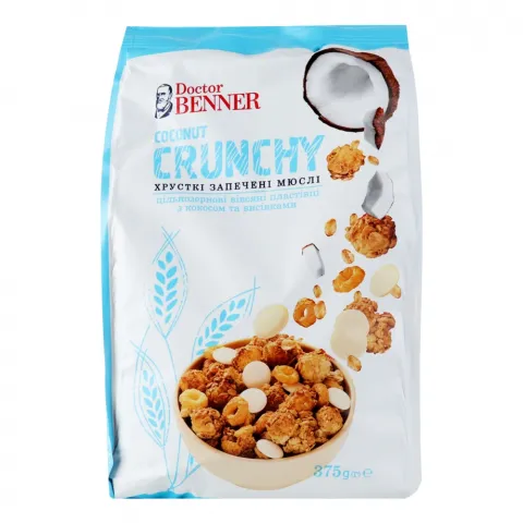 Кранчі Dr.Benner 375 г Кокосові