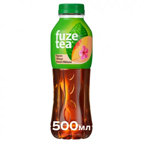 Чай Fuzetea 0,5 л чорн. Персик та гібіскус