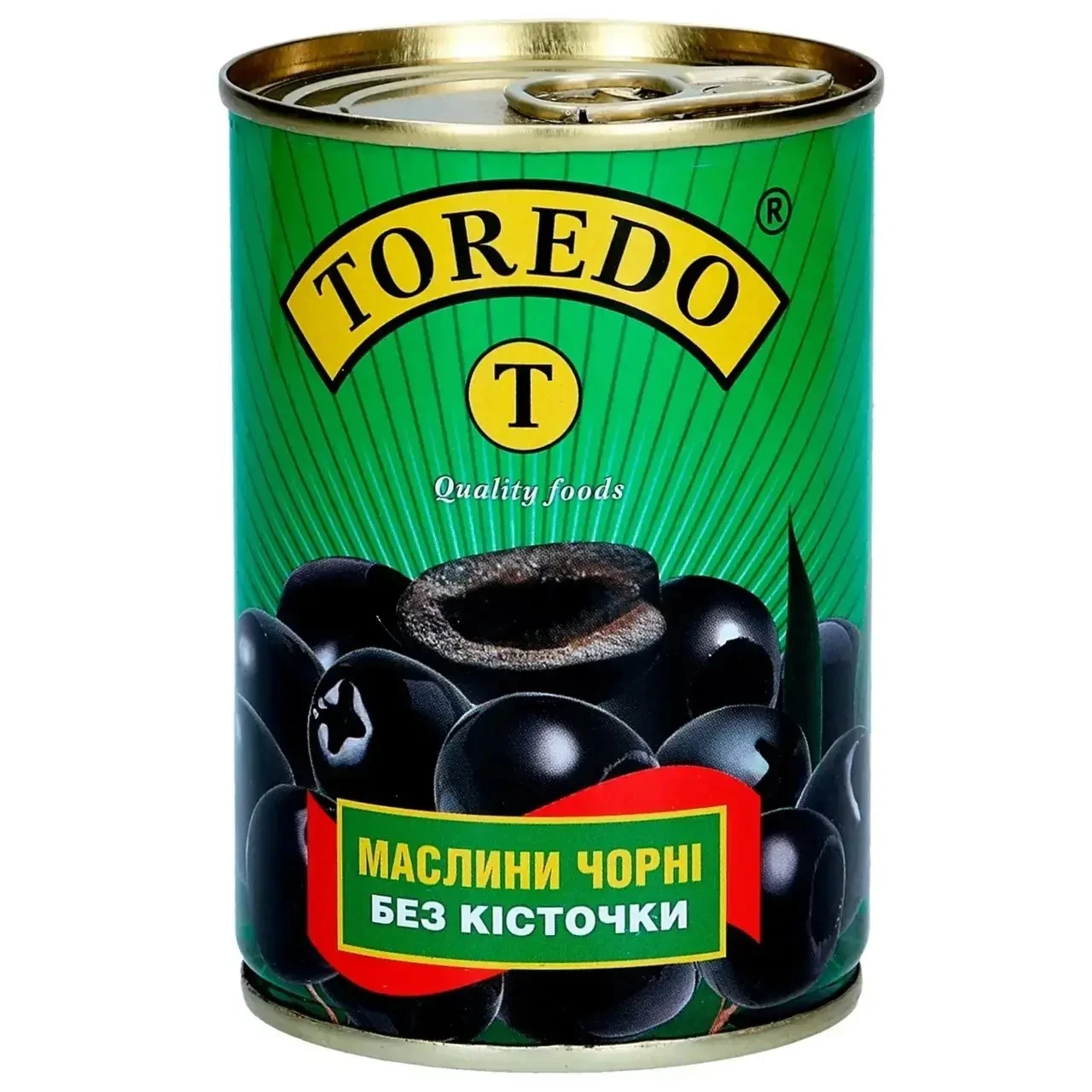Маслины (Оливки черные) без косточки Toredo, ж/б 314мл