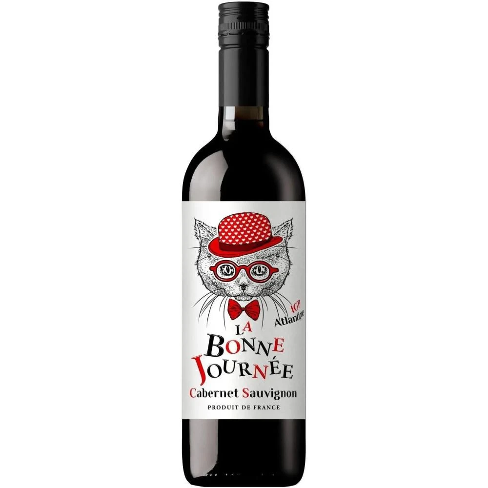 Вино 13% красное сухое Cabernet Sauvignon IGP Atlantique La Bonne Journee, бут 0.75л