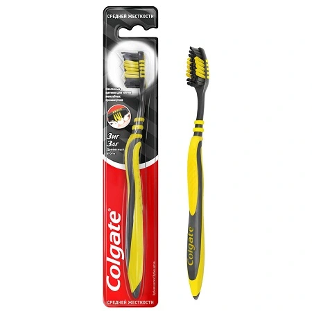 Зубная щетка Зиг Заг древесный уголь Колгейт, 1 шт/уп.