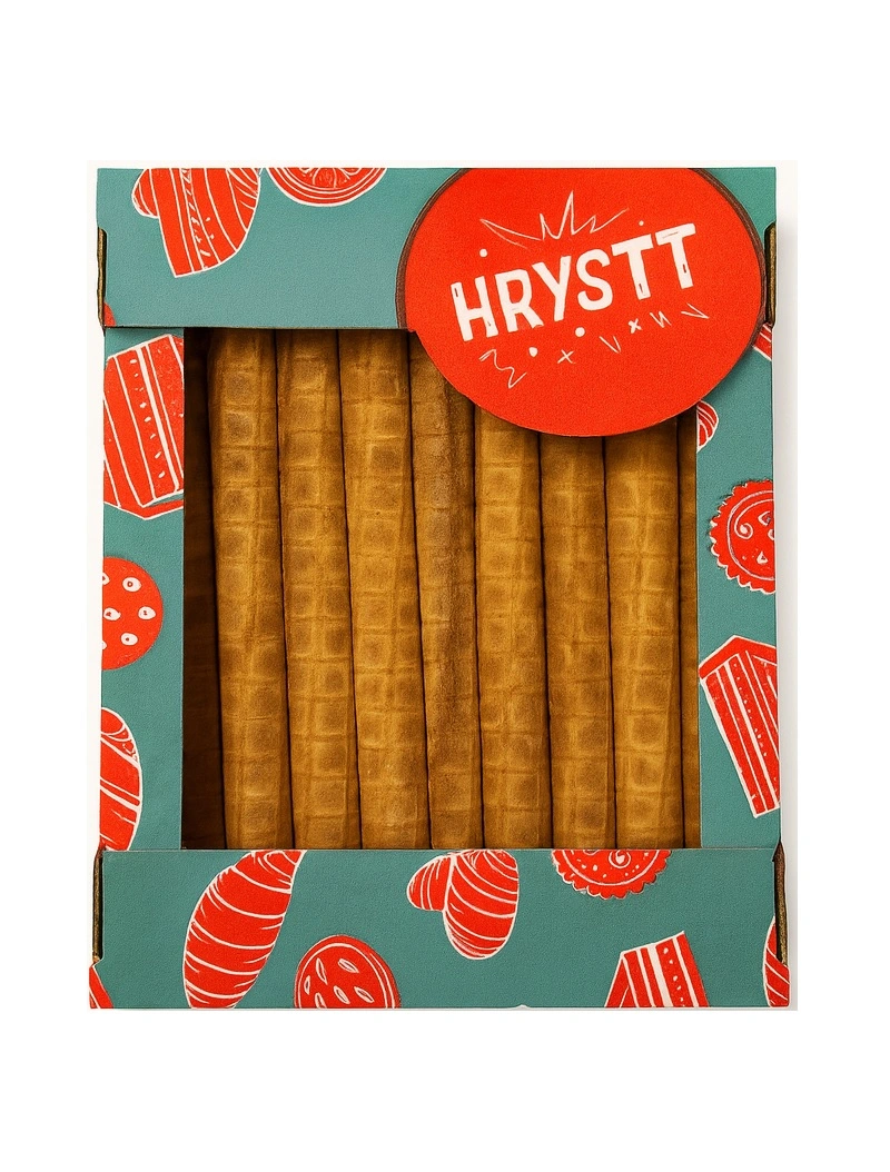 Вафельные трубочки Cannoli молочная Карамель Hrystt, 300 г