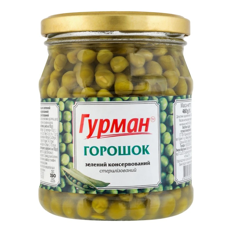 Консервированный горошек Гурман, 460 г