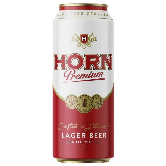 Пиво светлое Premium ж/б Horn, 0.5 л