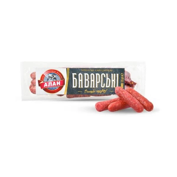 Колбаски сырокопченые Баварские в/с  Алан, 120 г