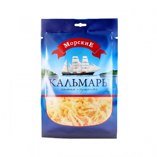 Рыба сушеная Кальмар солёный Морские, 240 г