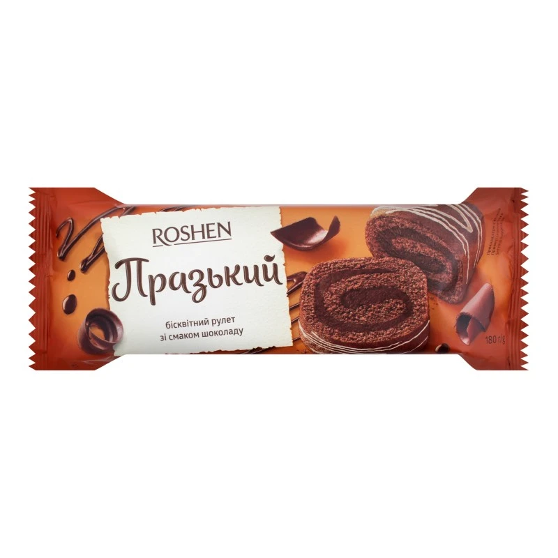 Рулет бисквитный Пражский Roshen, 180 г