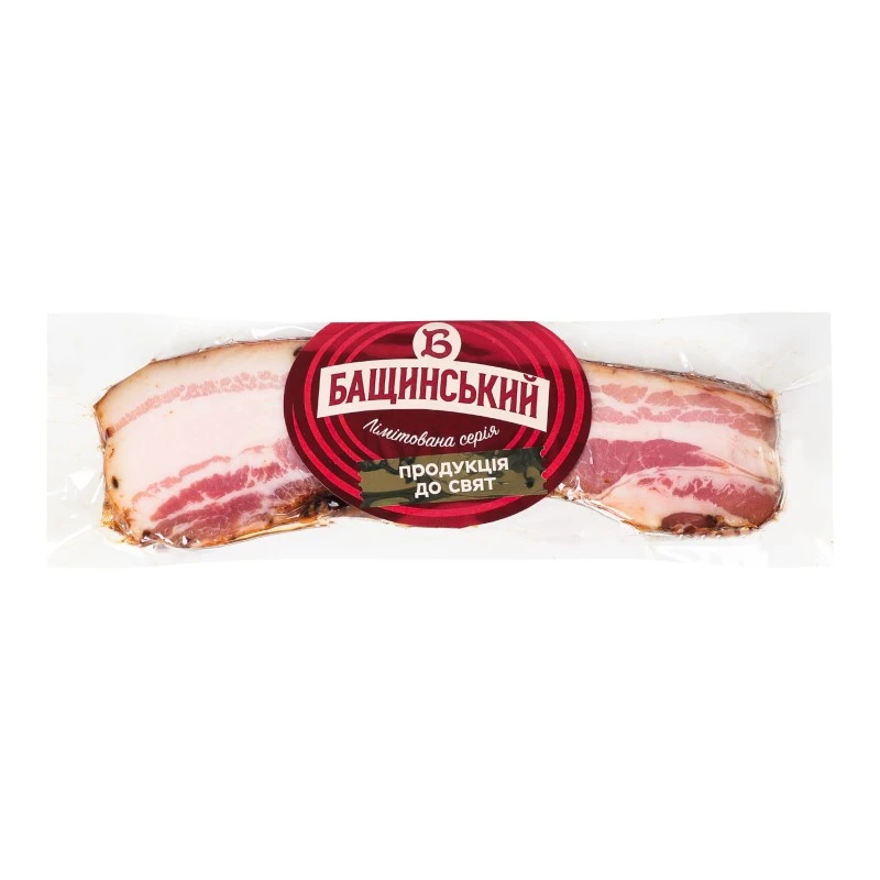 Грудинка сырокопчена свиная в/с Бащинский