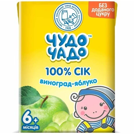 Сок Виноград-Яблоко Чудо Чадо, 0.2 л