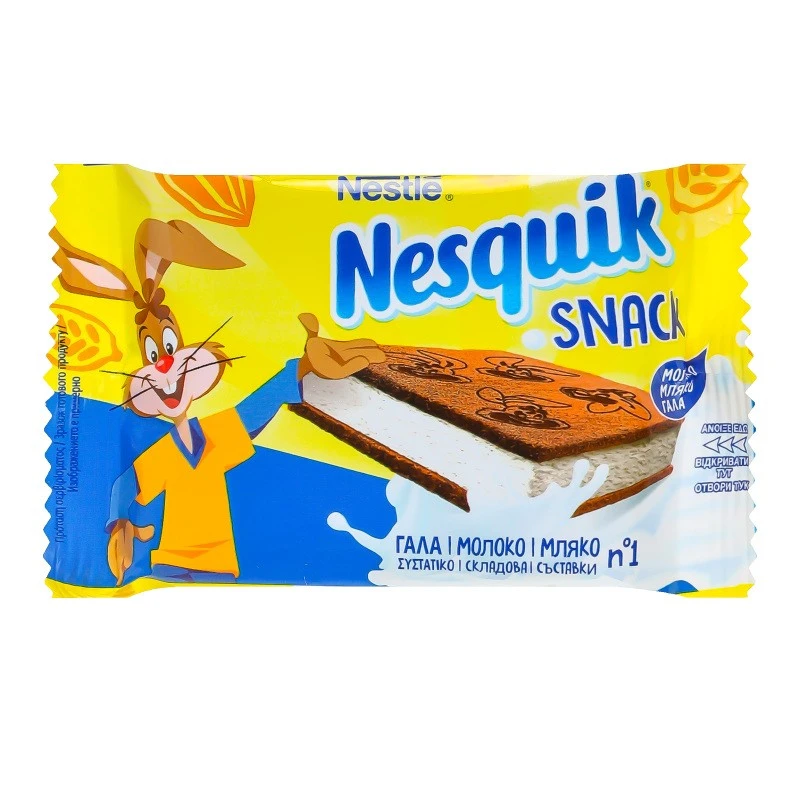 Пирожное бисквитное с молочной начинкой Snack Nesquik, 26 г
