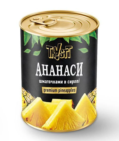 Консервированные ананасы кусочками в сиропе Trvstt, 565 г