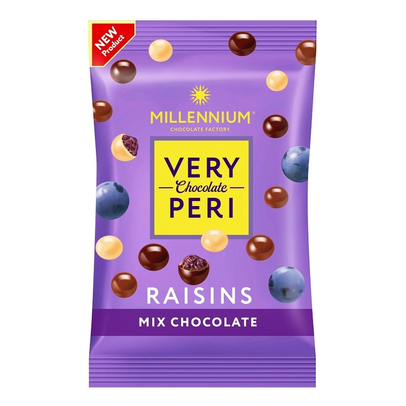 Драже изюм в белом, чёрном и молочном шоколаде Very Peri, 100 г
