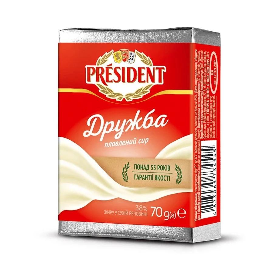 Сыр плавленый President Дружба, 70г