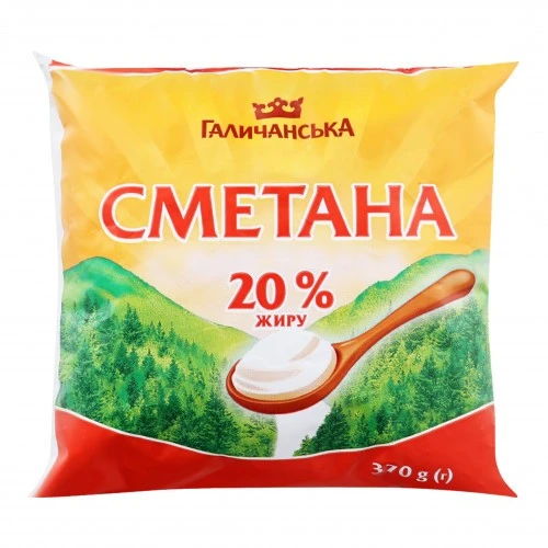 Cметана 20% Галичанська, 370 г
