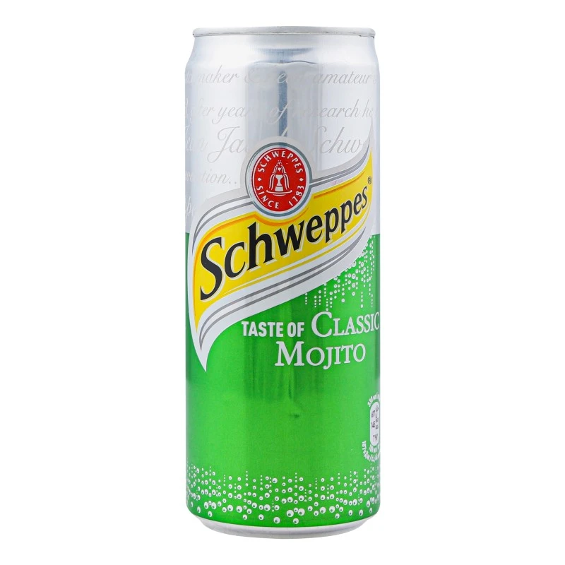Напиток газированный Mojito ж/б Schweppes, 0.33 л