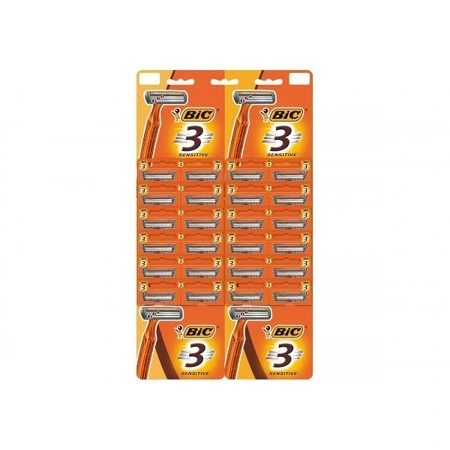 Станок одноразовый для бритья 3 Sensitive Bic, 24 шт