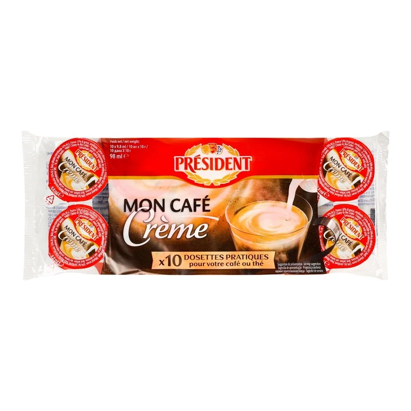 Сливки 10% стерилизованные President, 100 г